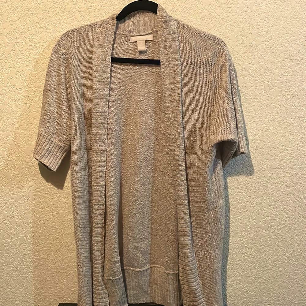 Short-sleeved knit Banana Republic summer cardigan.